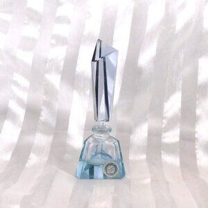 Irice Brand Aqua Blue Perfume Bottle with Matching Stopper # 26371